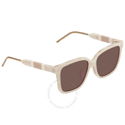 gucci - gg0599sa - shiny beige horn - acetate